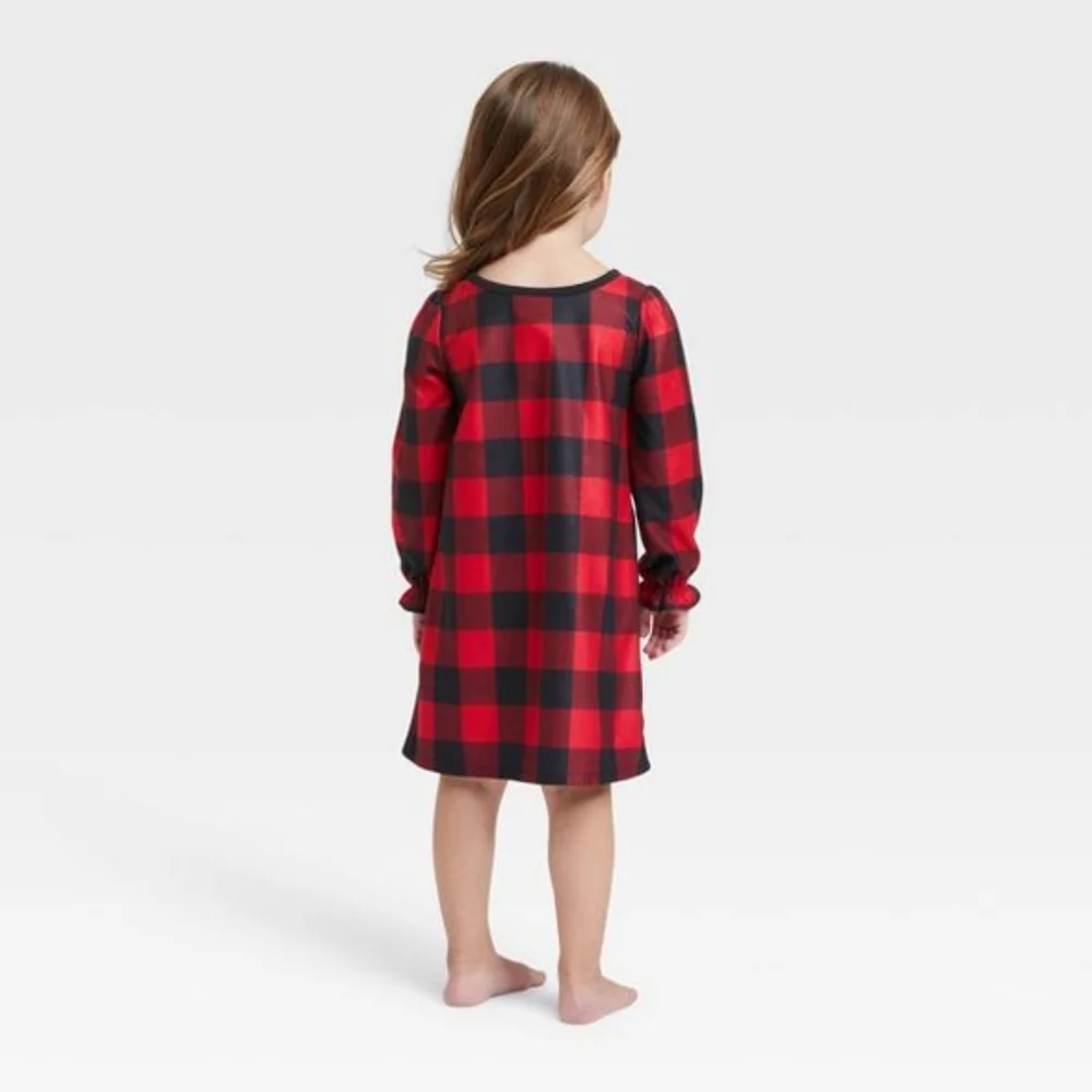 Target Wondershop Holiday Buffalo Check Flannel Pajama Nightgown Christmas
